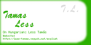 tamas less business card